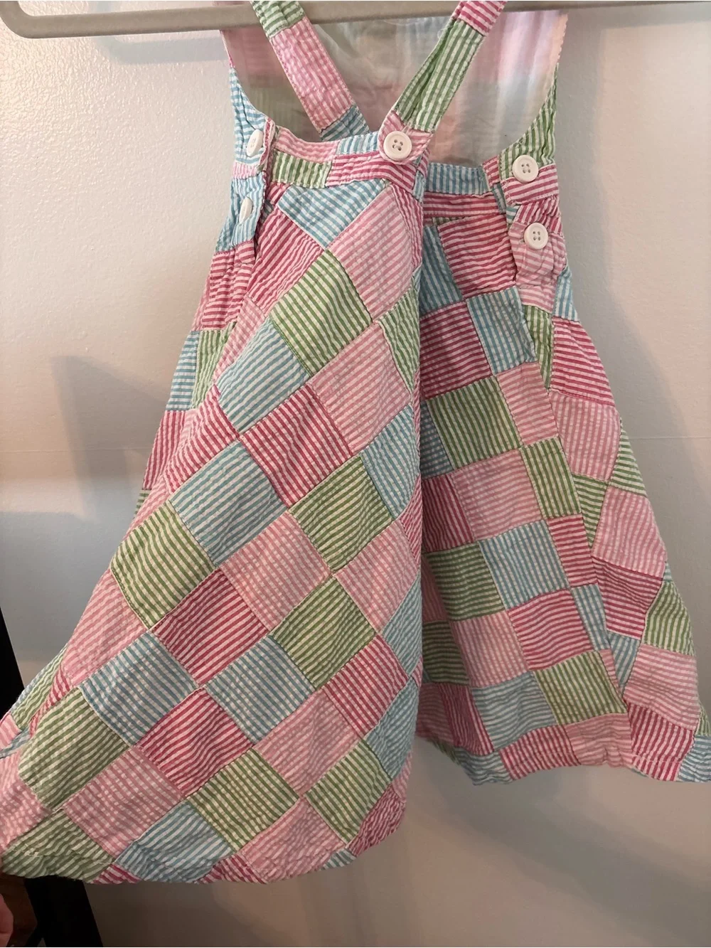 Girls 100% cotton Gymboree Seersucker Pink and Multicolor Striped SunDress - 4T